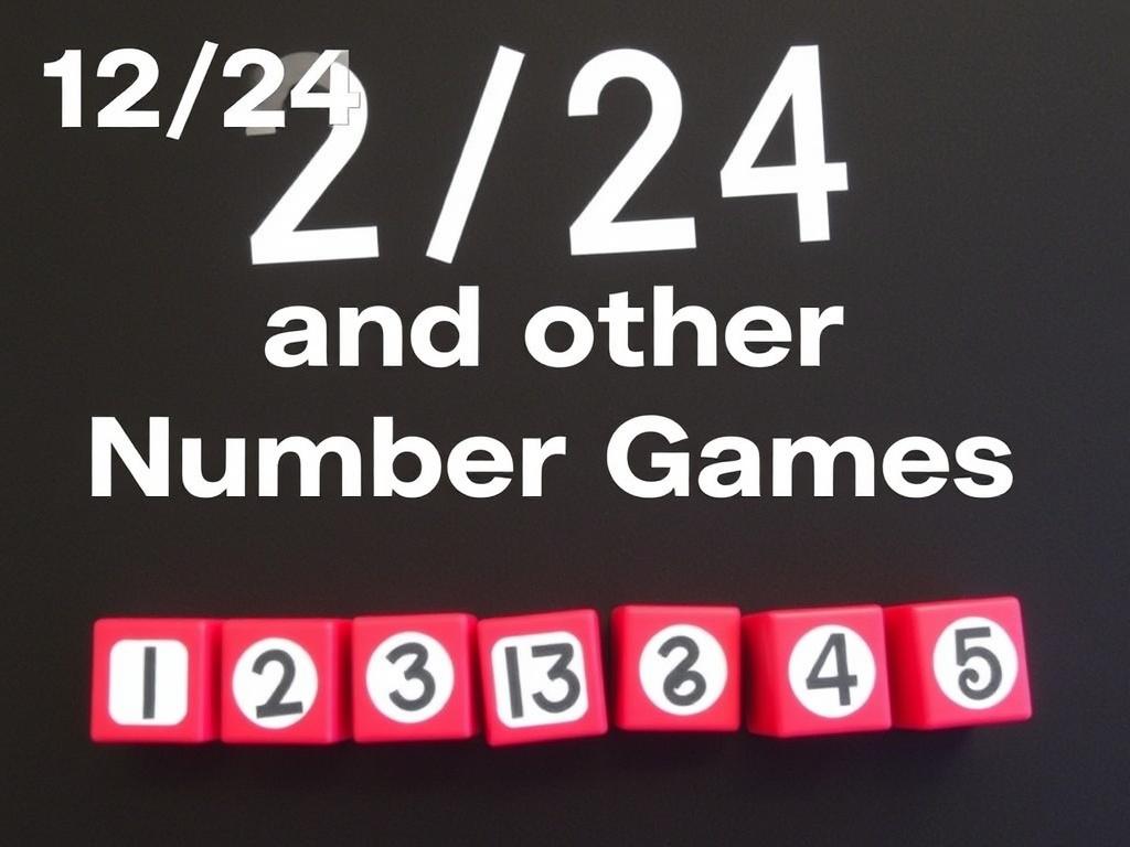 /24 и другие числовые игры. Личные наблюдения: как числовые игры меняют отношение к числам