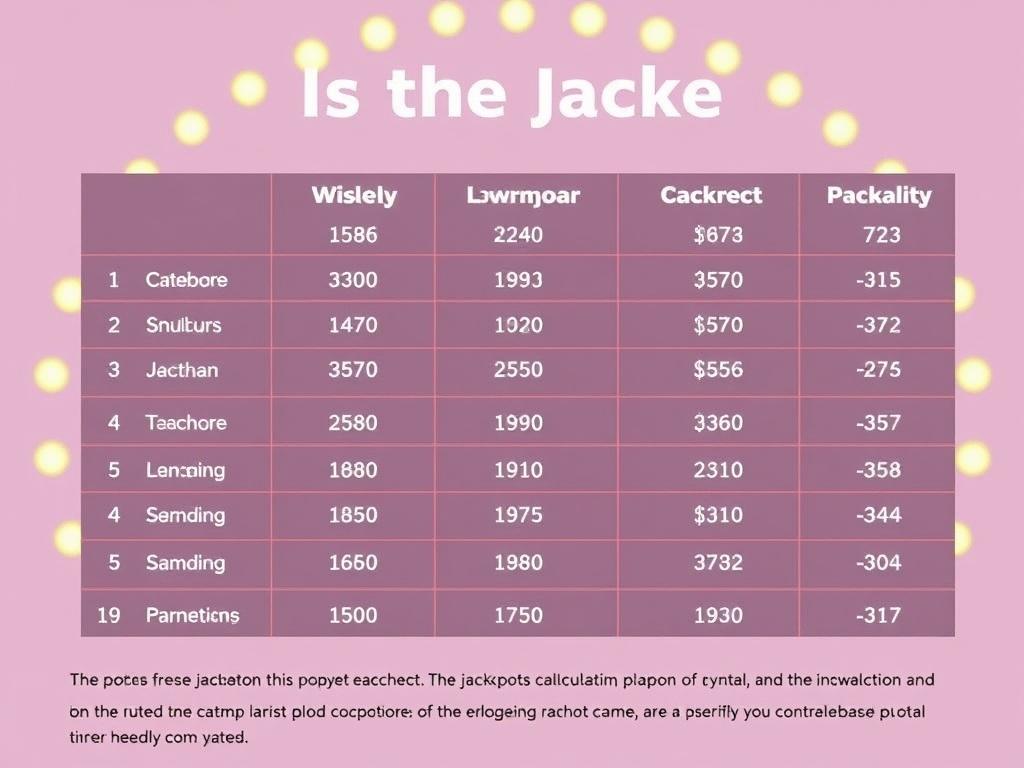 Как рассчитывается джекпот. Короткая таблица: ключевые параметры, которые важно знать